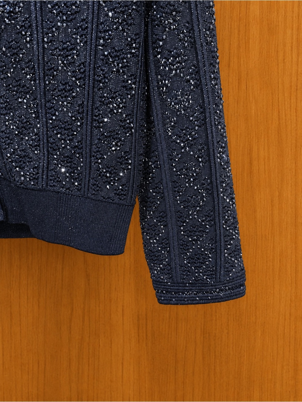 Sandro Navy Tweed Long Flared Maxi Skirtw - Picture 7 of 13